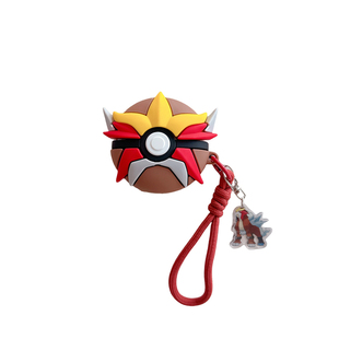 宝可梦炎帝精灵球适用AirPods Pro一二代苹果新3代蓝牙无线耳机壳airpods1/2代4代降噪保护套三四代硅胶软壳