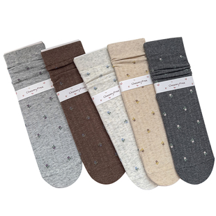 小皮鞋袜子女2026新款爆款中筒袜春款棉袜防臭巨好看女款春夏薄款