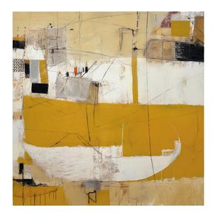 Jellypaint原创手绘《小舟余生》| 小众纯手工油画大幅抽象落地画