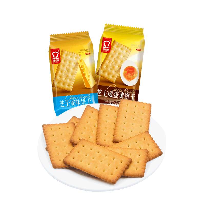 雅思嘉芝士咸蛋黄饼干整箱薄脆