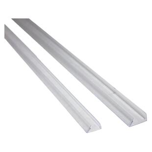 PVC 软灯带固定卡槽自带背胶灯槽免打孔直线固定透明白色罩子自粘