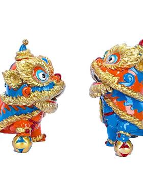 黎采全铜新中式玄关装饰摆件