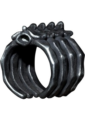 白木黑冰原创设计肋骨男骨头戒指