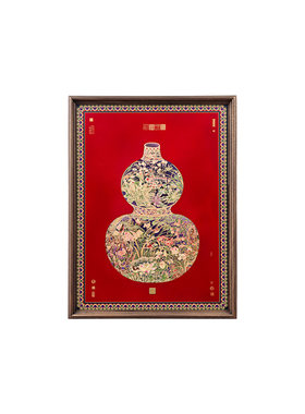 葫芦挂画开门见福玄关正对门壁画