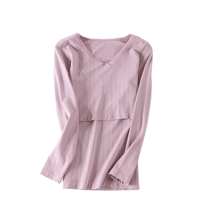 喂奶春秋产后上衣秋衣哺乳月子服