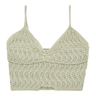 FEU DOUX 扭绳吊带短款叠穿针织背心 Pinic Knit Tank