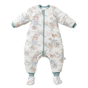 猫旅行宝宝恒温睡袋婴儿蚕丝秋冬加厚暖姜防踢被儿童春秋四季通用