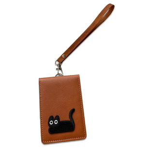 可爱猫咪卡套公交地铁门禁卡钥匙扣挂脖男女学生校园饭卡包证件套