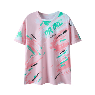 正品浦锐万花筒羽毛球服运动速干短袖男女吸汗大赛服训练运动套装