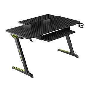 Z型夹桌洞洞板置物架电竞房一体电脑桌80cm键盘托升降实木电竞桌