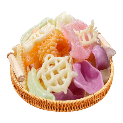 全家福虾片自己炸小零食