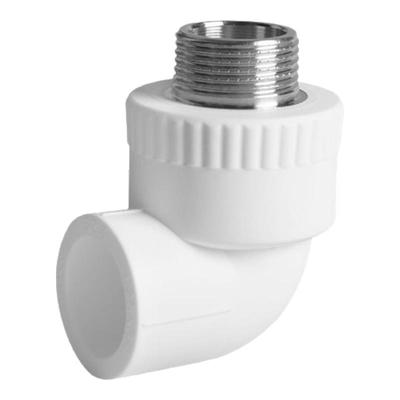 白色PPR外丝弯头金角金牛