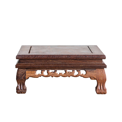 中式实木花器底座装饰摆件