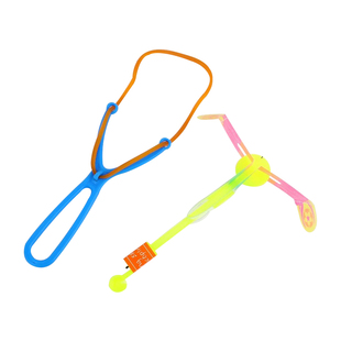 发光弹弓飞箭大号飞天弹射竹蜻蜓飞行器户外地摊玩具炫酷益智大号