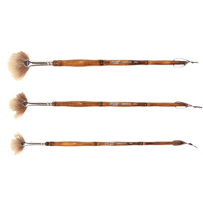 专业获多福猸子毛扇形水彩画笔