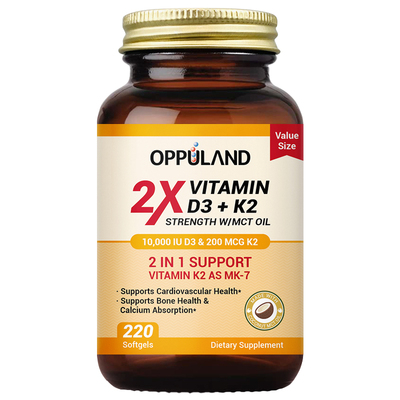 活性维生素D3K2胶囊10000IU补钙