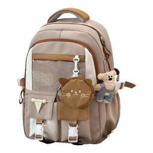 日系ins学院风书包女 减负大容量双肩包初中生高中学生党上课背包