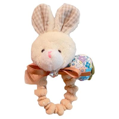 儿童可爱毛绒兔子发圈女童