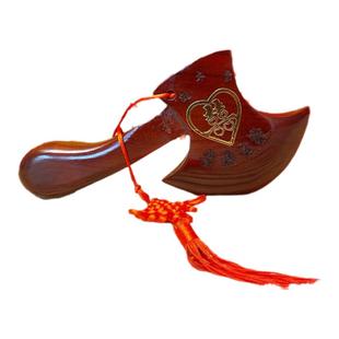 结婚陪嫁桃木斧头婚礼坐福红斧头压福压床斧乔迁进宅斧子家居摆件