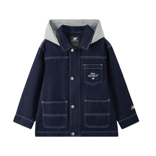 new balance NB26春新款男童女童儿童牛仔外套裤子套装7AG26023