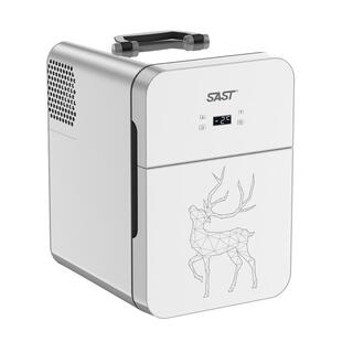SAST车载迷你小冰箱mini宿舍出租房小型母乳单人用冷藏箱车家两用
