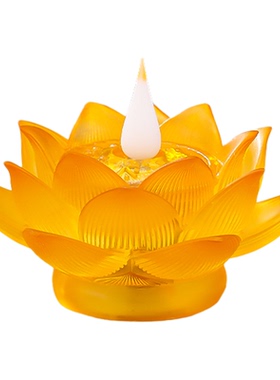 新款LED电子莲花灯家用佛前供灯供佛灯长明灯供灯供奉菩萨琉璃灯