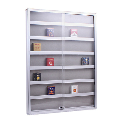 烟柜带门带锁挂墙铝合金烟架子