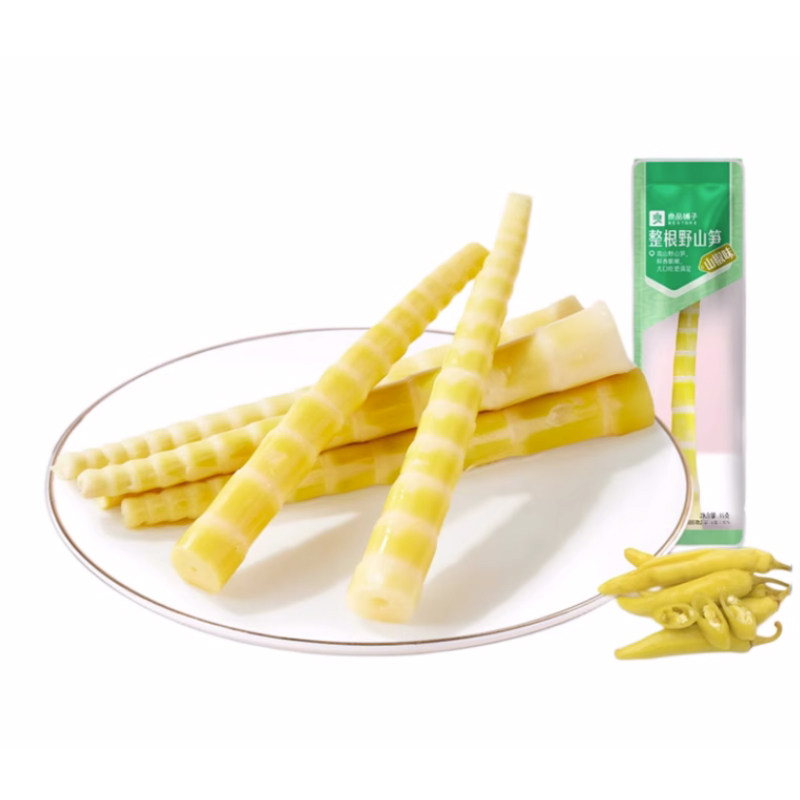 良品铺子整根野山笋35g山椒味