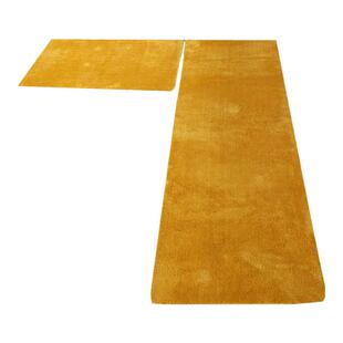 家用金黄色厨房地垫防滑防油防水地毯绿色门口进门垫吸水脚垫定制