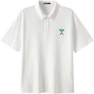 gxg.jeans男装 多色趣味绣花休闲翻领短袖POLO衫男 25年夏季新款