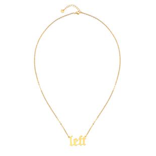 极昼官方正品左航同款纯银字母项链left简约高级感百搭男士锁骨链