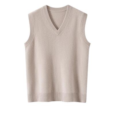 统悦冬季套头羊绒马甲背心男加厚