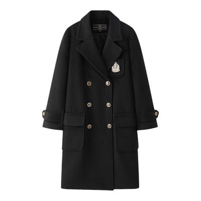 东京岁时记jk学院风长款毛呢外套