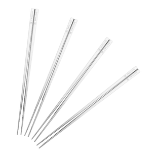 德国双立人不锈钢筷子4双套装家用金属防滑不易发霉儿童餐具