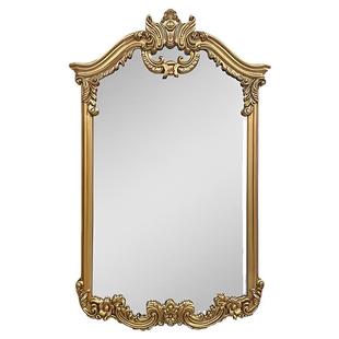 法式浴室镜子复古雕花化妆镜美式宫廷风公主梳妆镜led智能卫浴镜