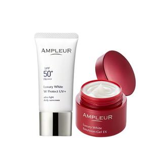 AMPLEUR小白伞防晒霜精华乳30g+小红罐清爽不油腻乳液素肌面霜50g