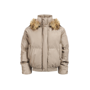 YORAINBOW 冬款毛领立领连帽重磅棉服外套加厚男保暖情侣美式街头