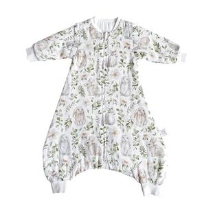 安旦春秋睡袋婴儿二合一/一体式竹棉纱布可拆袖宝宝四层/夹棉睡袋