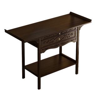 花架置物架客厅落地式花台新中式玄关柜入户正对门隔断柜靠墙条案