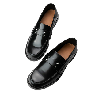 【Highline系列】MM6进口开边珠牛皮&羊皮+橡胶大底圆头乐福鞋