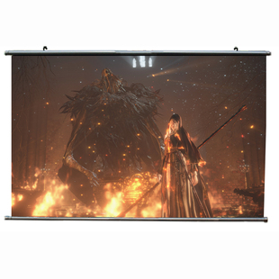 黑暗之魂3周边游戏收藏挂画 黑魂3周边布制装饰游戏海报 金属画轴