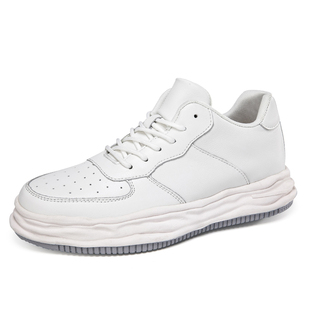 高尼溶解鞋增高鞋男6cm春季隐形内增高男鞋休闲板鞋牛皮百搭厚底