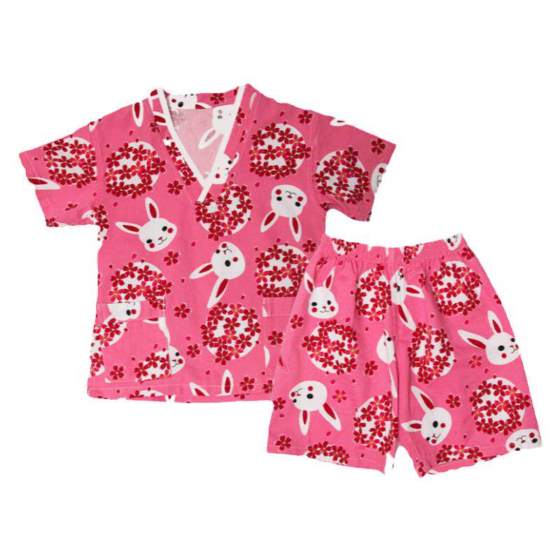 儿童汗蒸服女孩纯棉可爱男童套装桑拿服亲子洗浴服装宝宝浴服
