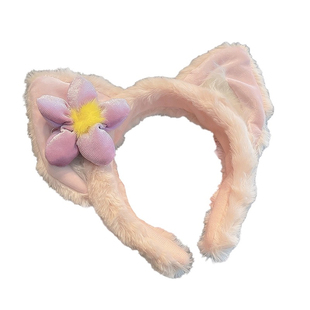 玲娜贝儿发箍迪士尼发饰可爱粉色毛绒洗脸头箍游玩拍照发卡头饰女