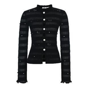 lefame拉飞姆时尚纯色轻薄百搭小个子针织开衫长袖外套