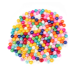 仿珍珠ABS有孔散珠拧珠花DIY穿珠编织有钱花大型花花蕊珠子饰品