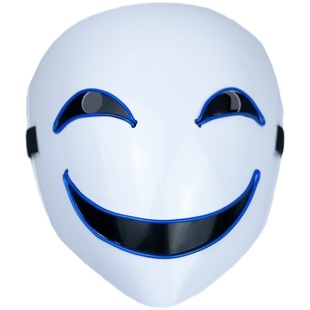 发光漆黑的子弹蛭子影胤面具全脸鬼脸小丑塑料黑之契约者万圣节