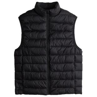 HM男装棉服冬季绗缝疏水防风夹棉保暖排骨背心1257558