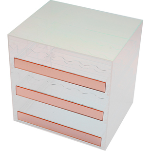 亚克力抽屉式化妆收纳盒大号炫彩眼影盘收纳盒彩妆气垫粉饼置物架