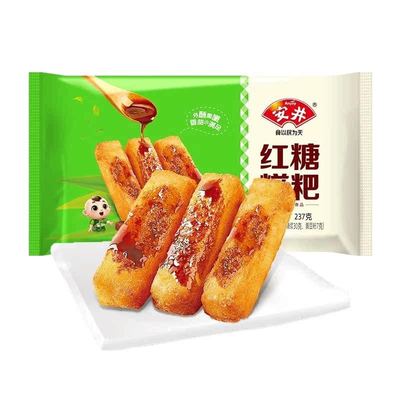 安井红糖糍粑纯糯米糍粑黄豆粉油炸半成品年糕条火锅商用小吃批发